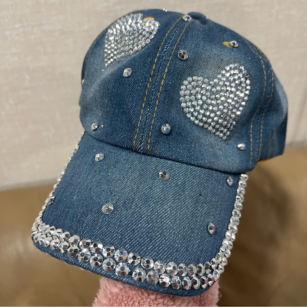 y2k denim baseball cap